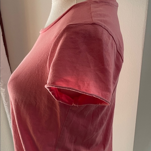 All Saints Aerie Rouched Coral Ruched Tee XS Tee - Picture 7 of 9